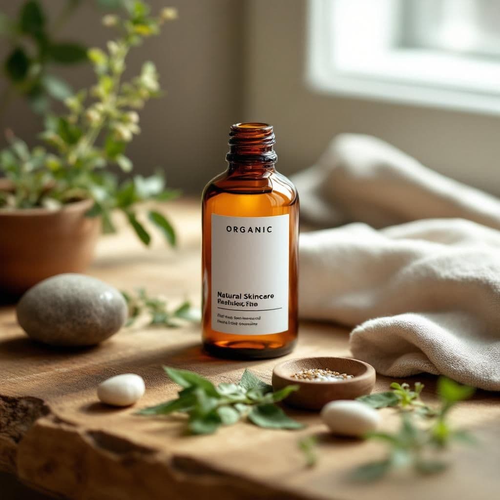 Natural Skincare - Rustic & Natural candle photography idea