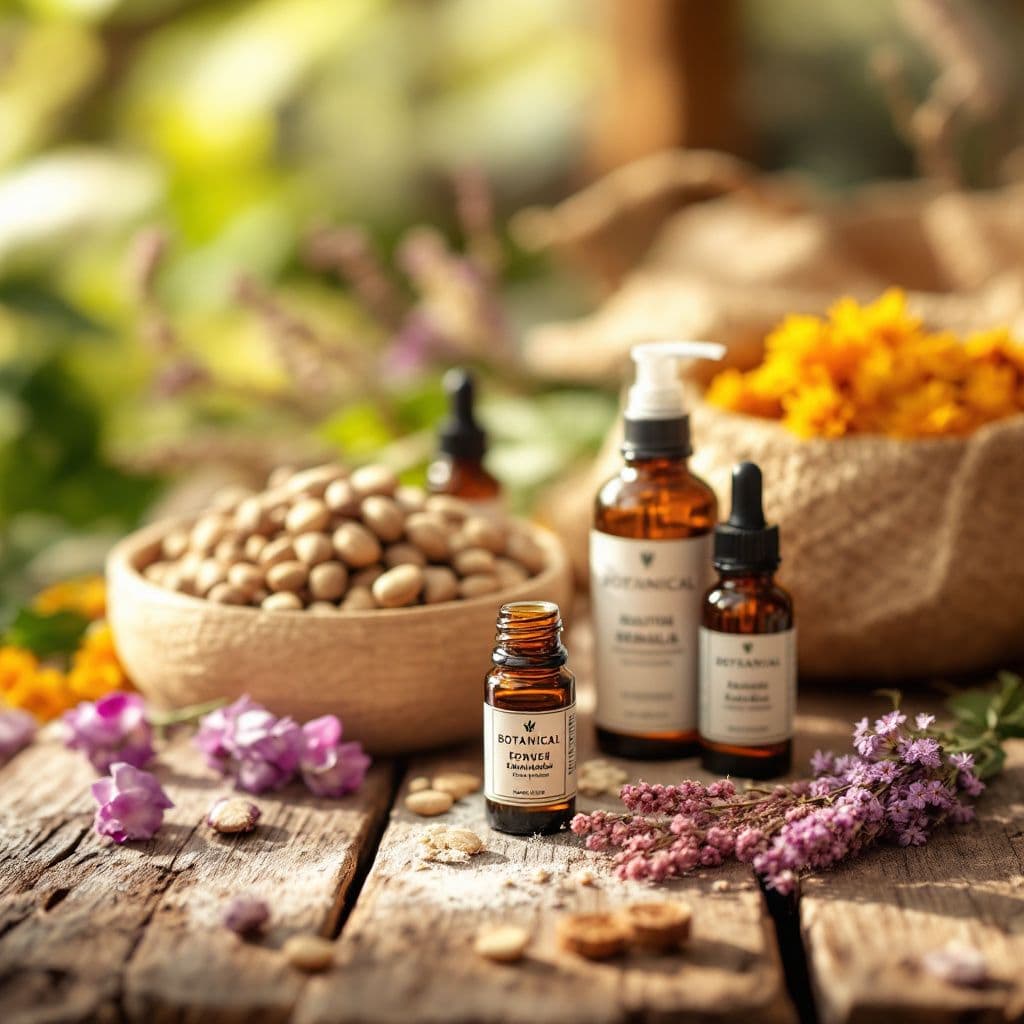 Botanical Essence - Rustic & Natural candle photography idea