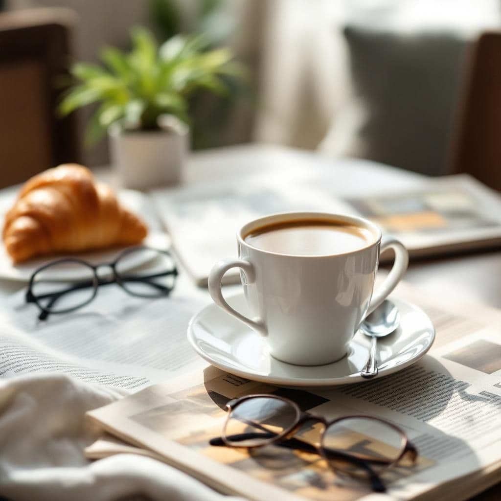 Morning Routine - Lifestyle & Cozy candle photography idea