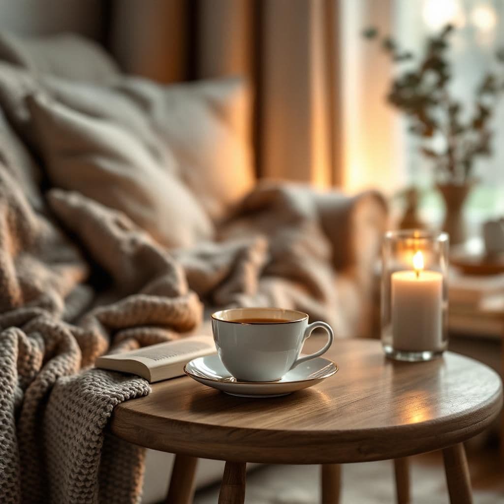 Cozy Evening - Lifestyle & Cozy candle photography idea