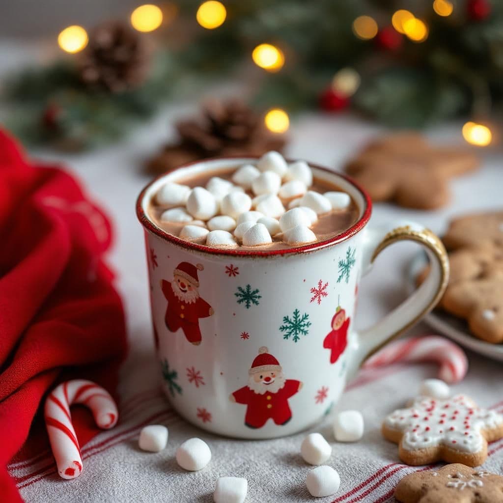 Holiday Hot Chocolate - Seasonal & Holiday candle photography idea