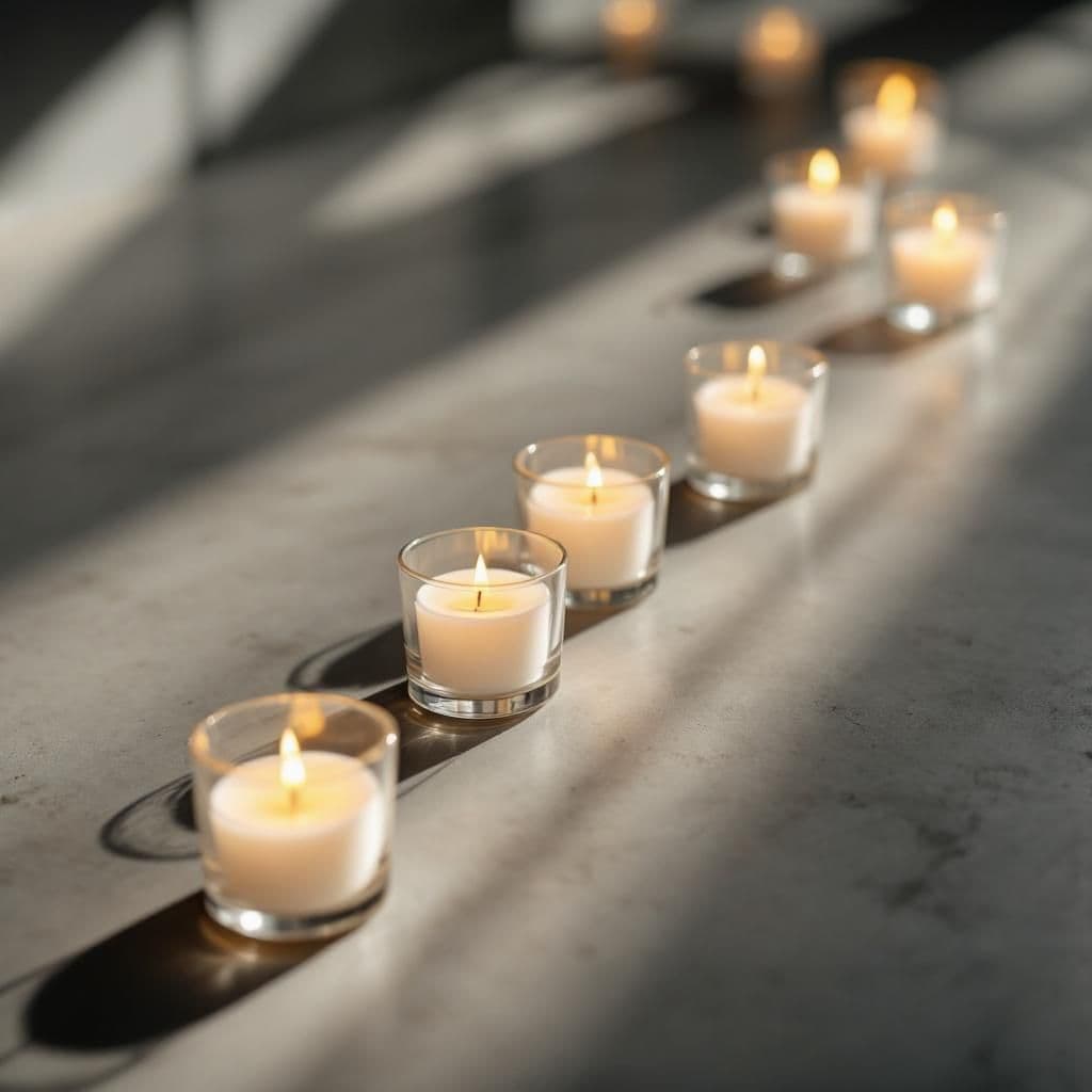 Concrete Industrial - Modern & Minimalist candle photography idea