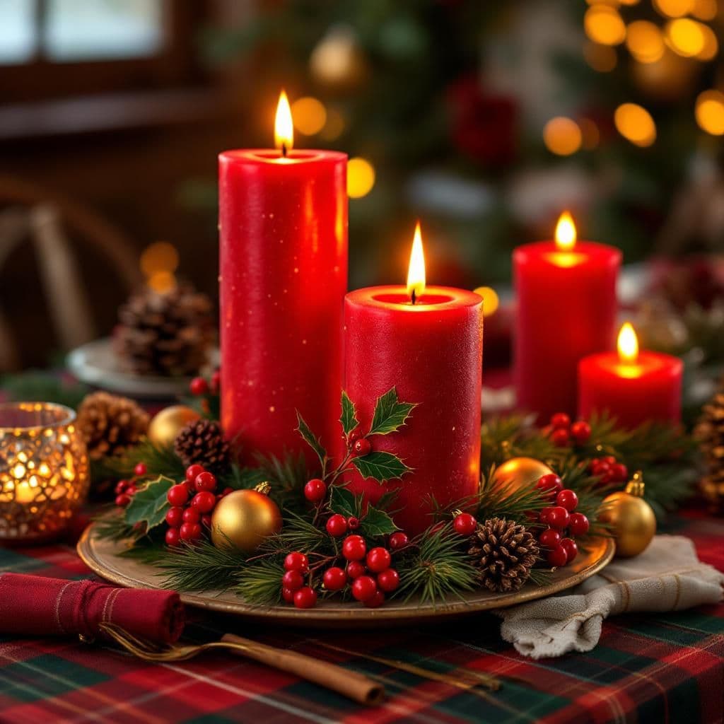 Christmas Magic - Seasonal & Holiday candle photography idea