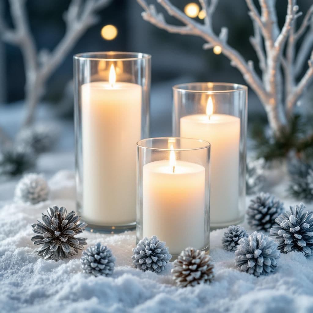 Winter Wonderland - Seasonal & Holiday candle photography idea