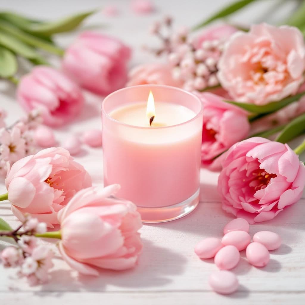 Spring Bloom - Seasonal & Holiday candle photography idea