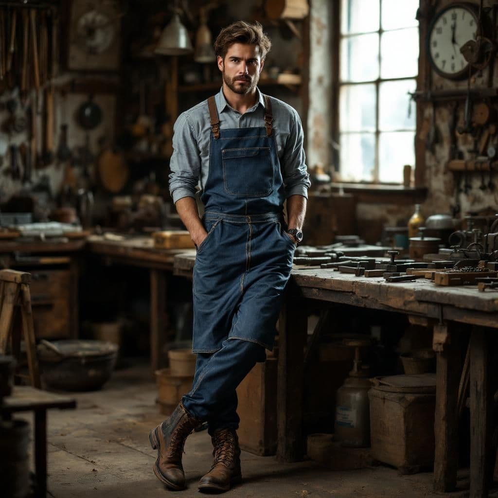Vintage Workwear - Rustic & Natural candle photography idea