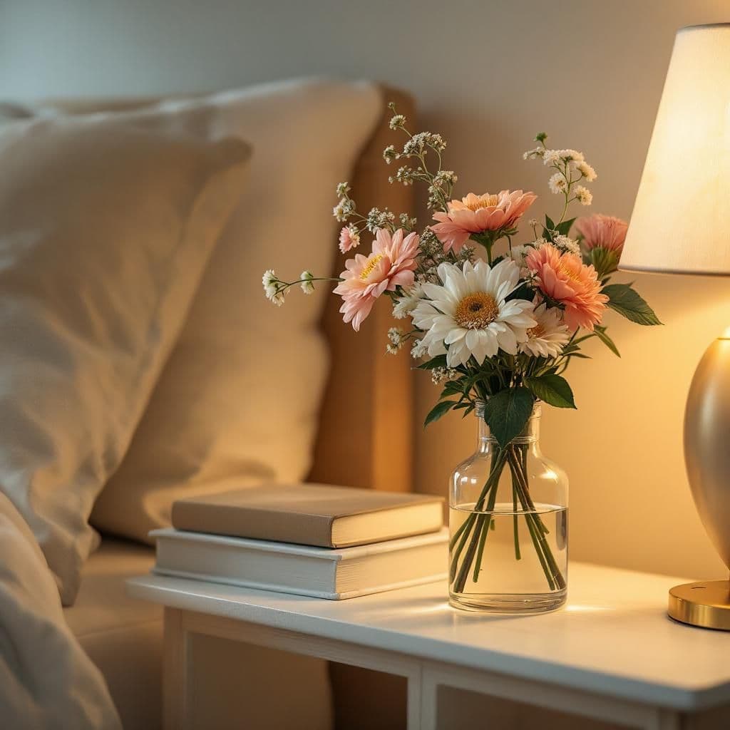 Bedside Beauty - Lifestyle & Cozy candle photography idea