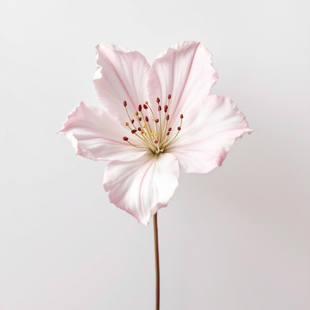 Single Stem Elegance - Modern & Minimalist candle photography idea