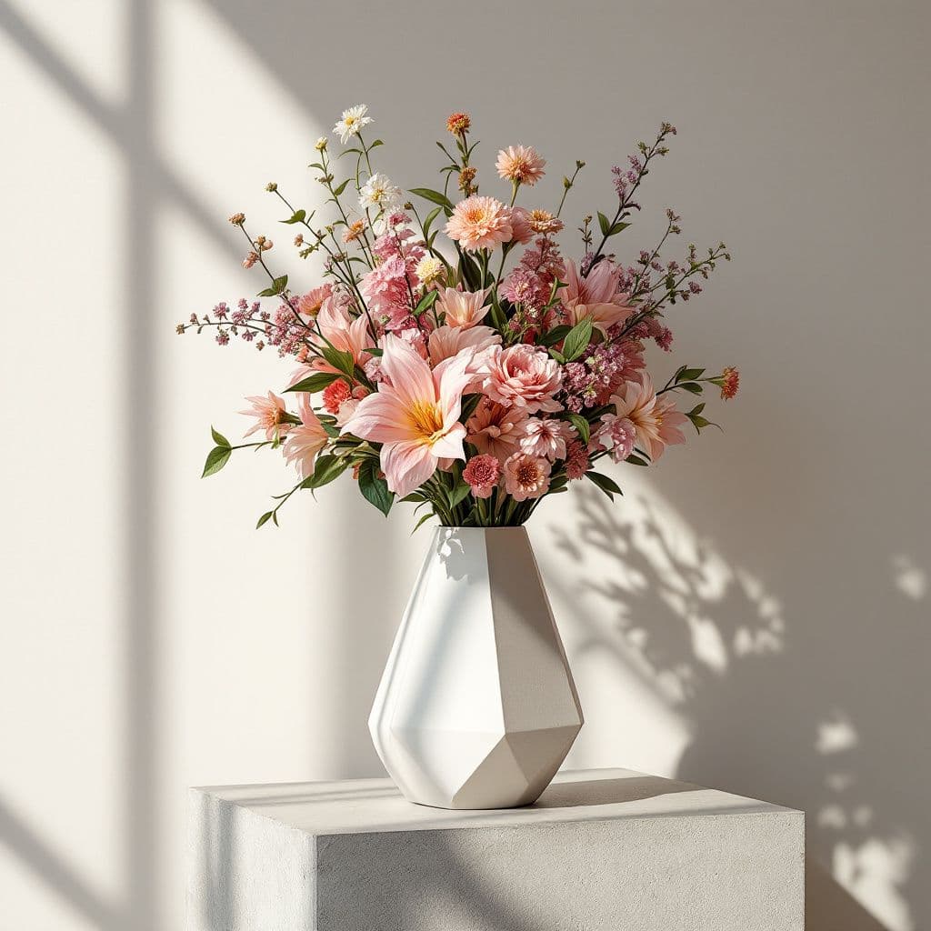 Geometric Vase - Modern & Minimalist candle photography idea