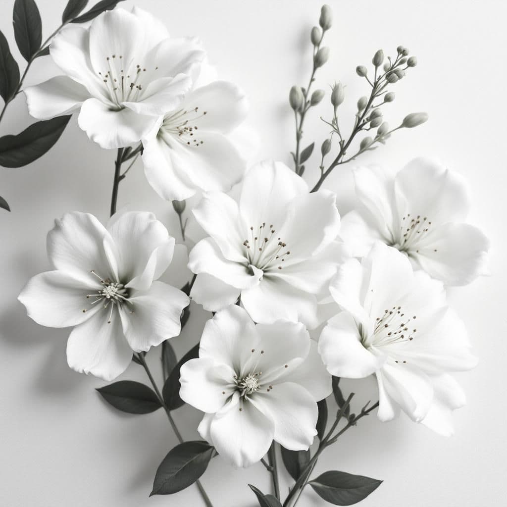 Monochrome Blooms - Modern & Minimalist candle photography idea