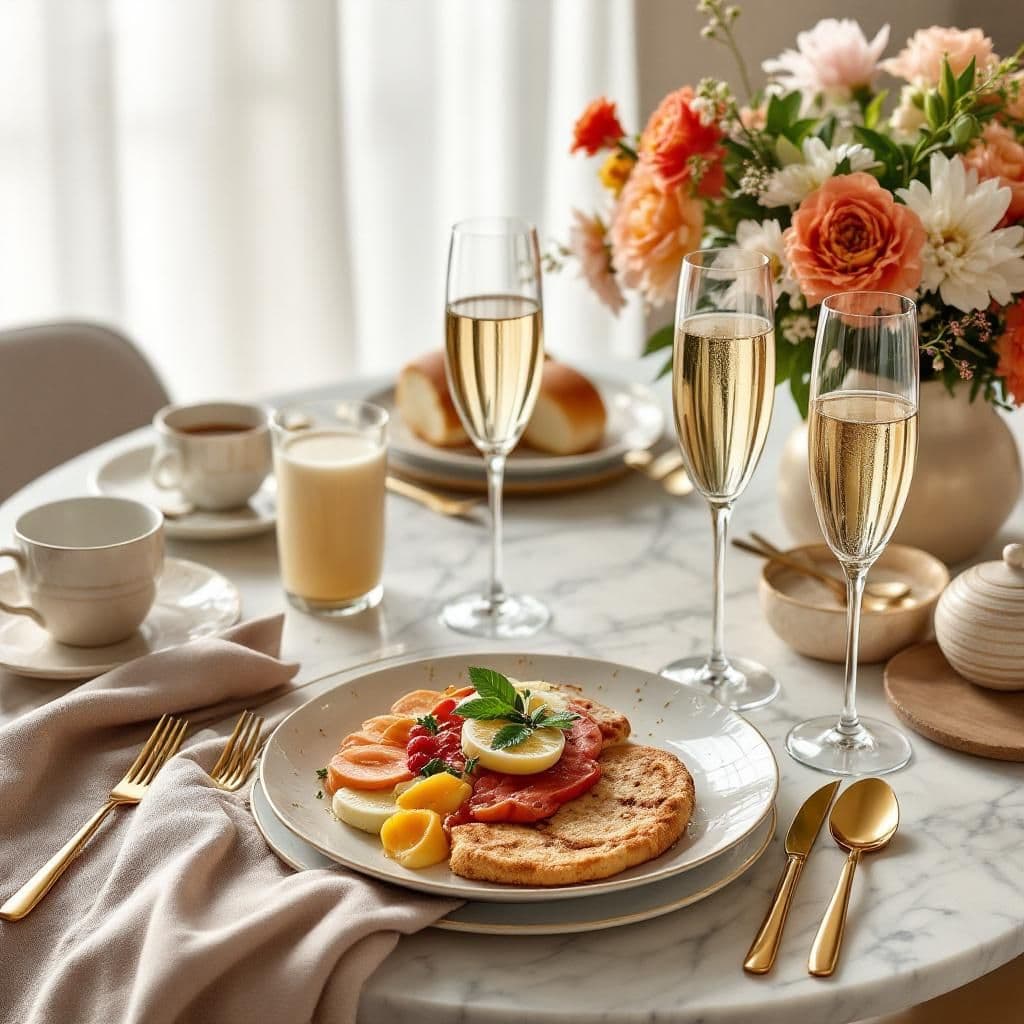 Champagne Brunch - Luxury & Spa candle photography idea