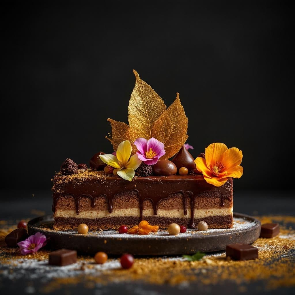 Gourmet Dessert - Luxury & Spa candle photography idea