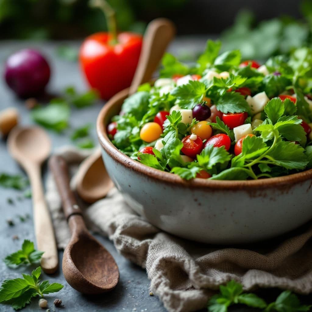 Garden Salad - Rustic & Natural candle photography idea