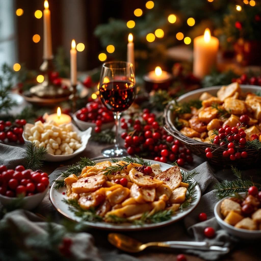 Holiday Feast - Seasonal & Holiday candle photography idea