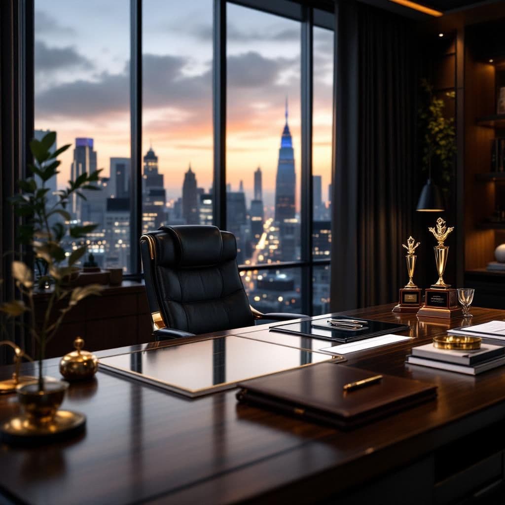 Executive Desk - Luxury & Spa candle photography idea