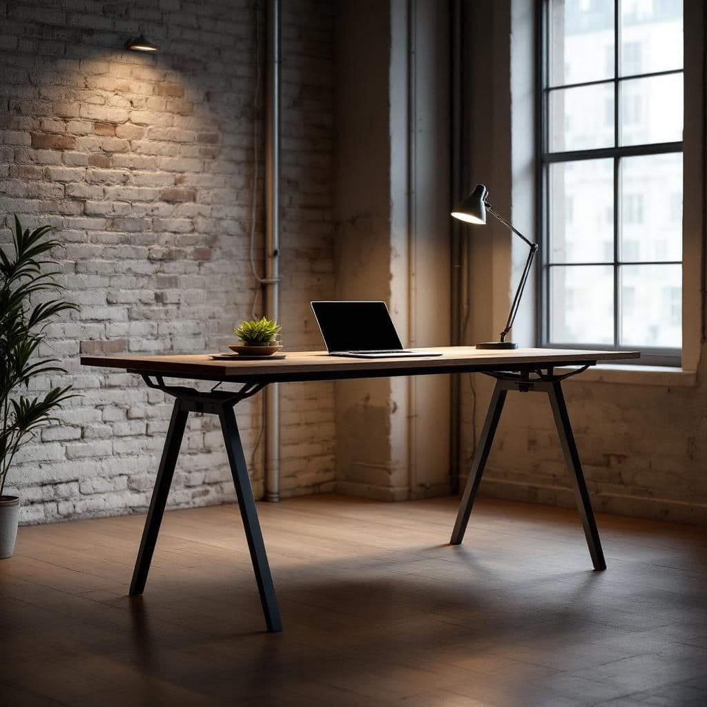 Steel Frame Desk - Modern & Minimalist candle photography idea