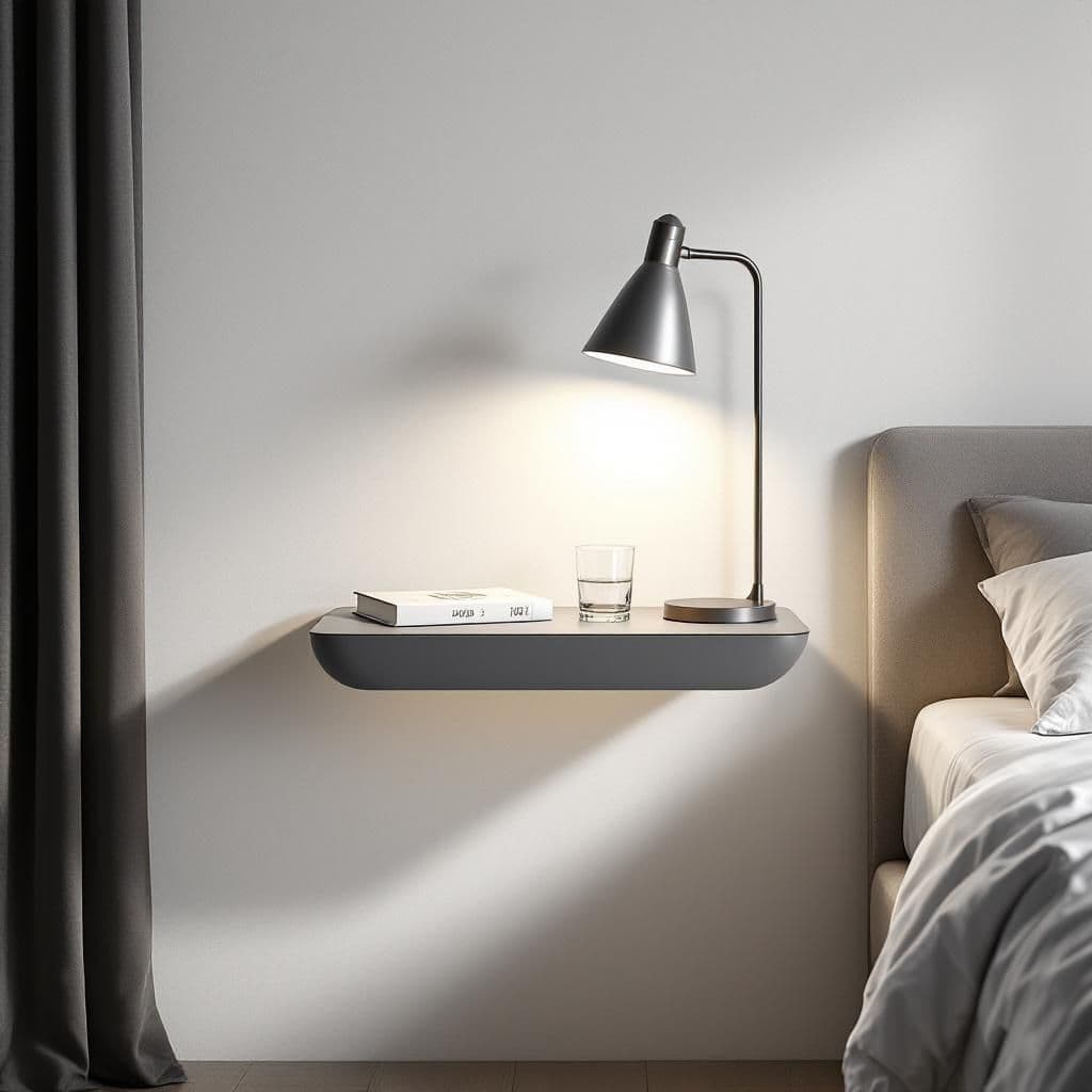 Floating Nightstand - Modern & Minimalist candle photography idea