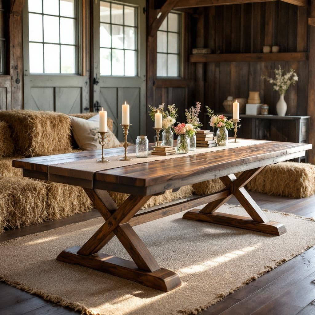 Reclaimed Wood Table - Rustic & Natural candle photography idea