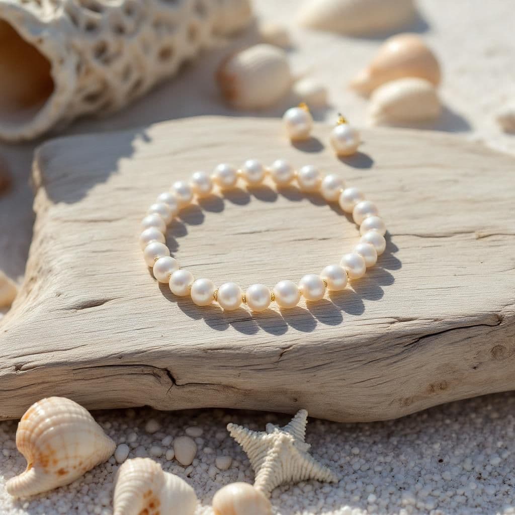 Coastal Treasures - Rustic & Natural candle photography idea