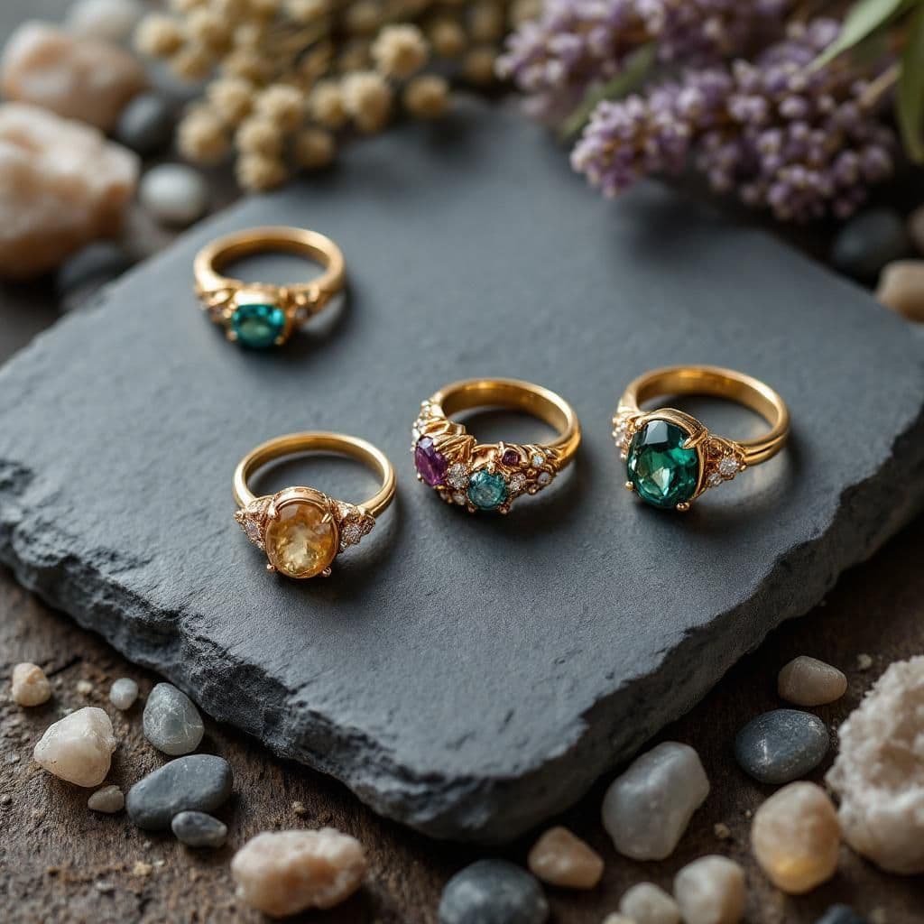 Earthy Gems - Rustic & Natural candle photography idea