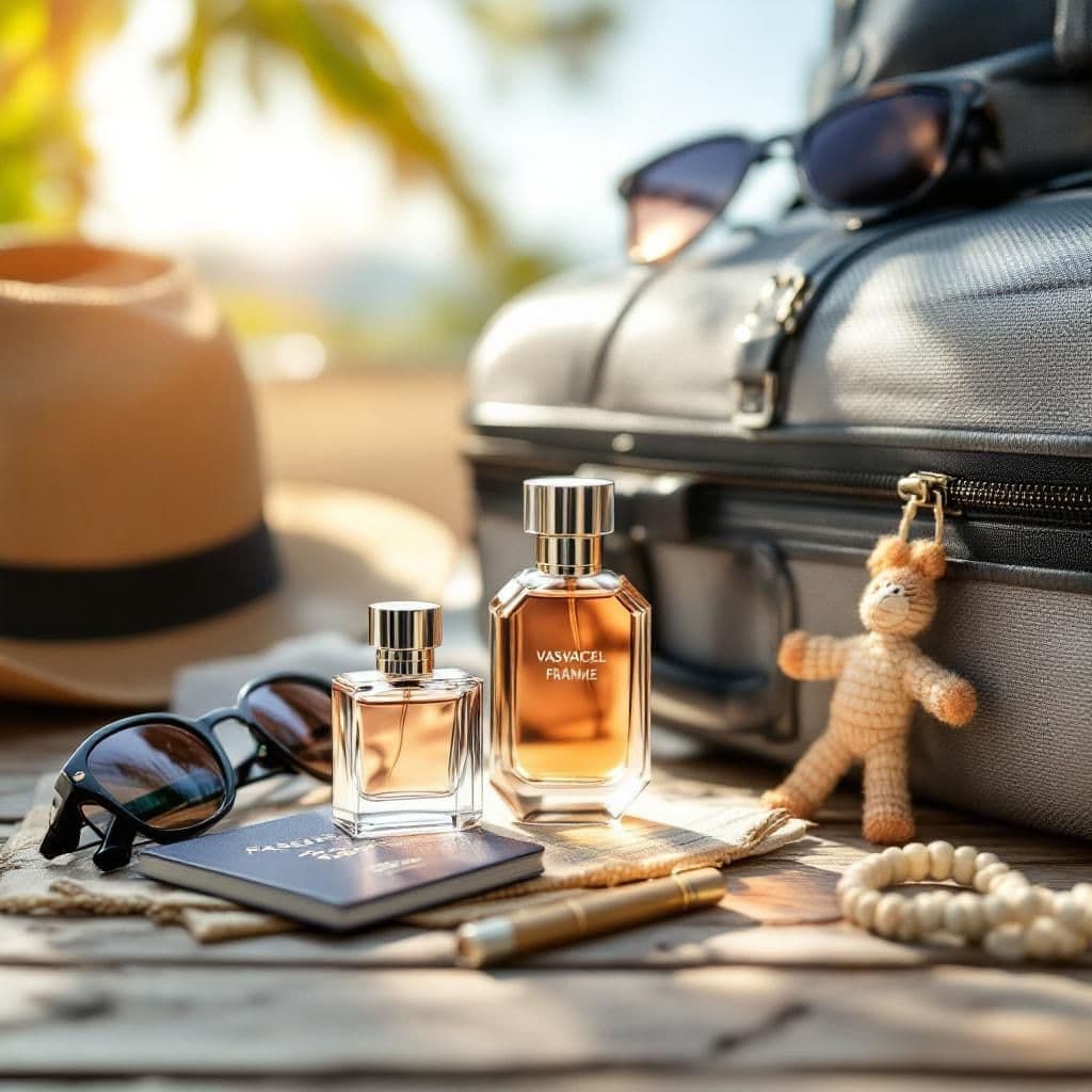 Travel Essentials - Lifestyle & Cozy candle photography idea
