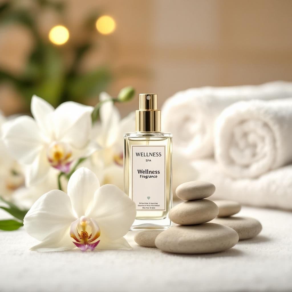 Spa Serenity - Luxury & Spa candle photography idea