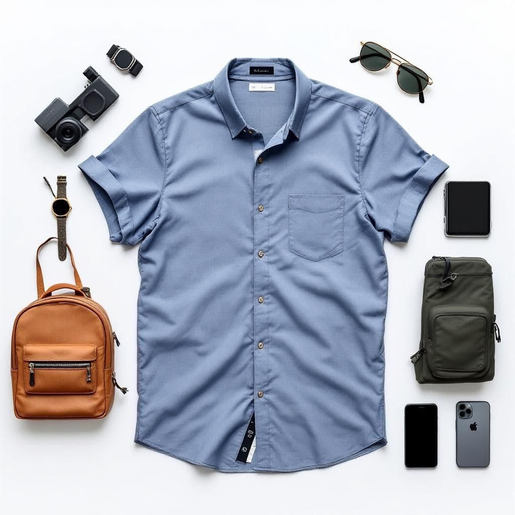 Flat Lay Fashion - Modern & Minimalist candle photography idea