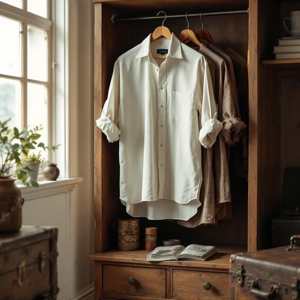 Vintage Closet - Rustic & Natural candle photography idea