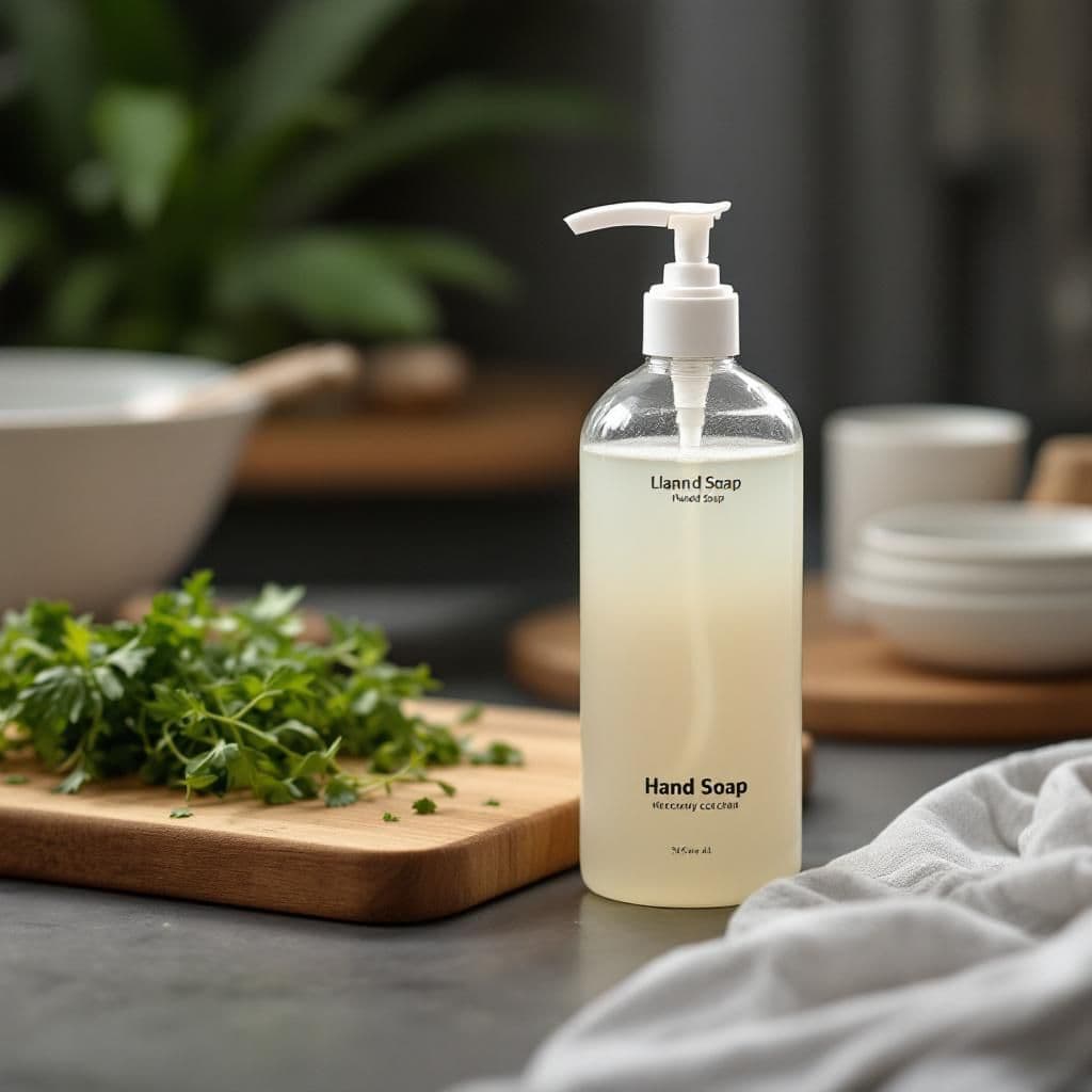 Kitchen Hand Soap - Lifestyle & Cozy candle photography idea