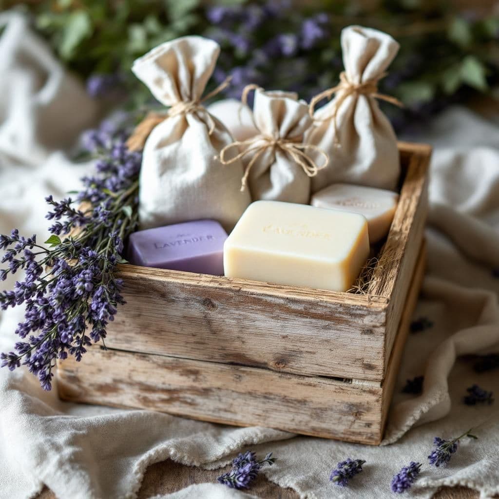 Lavender Farm Fresh - Rustic & Natural candle photography idea
