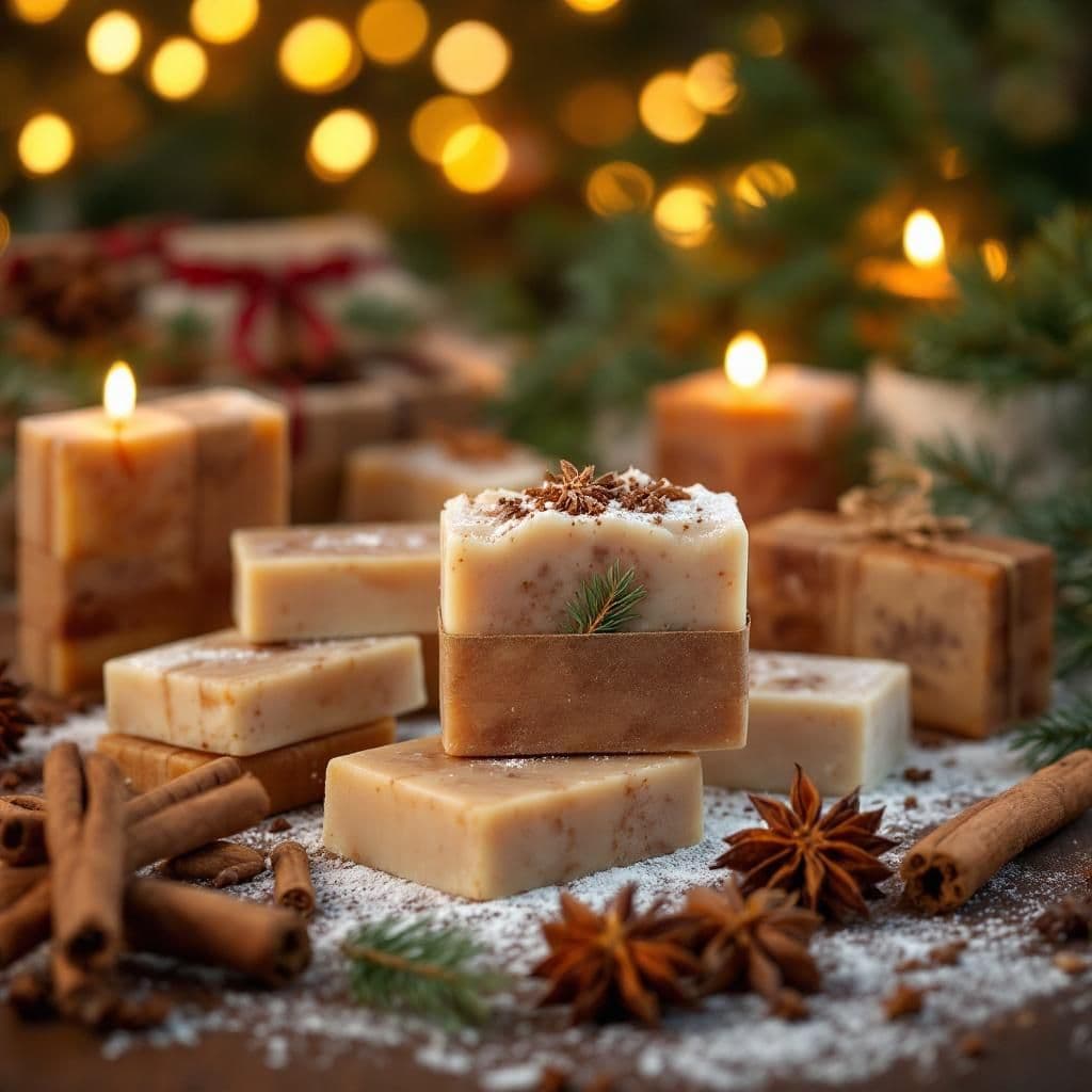 Holiday Spice Collection - Seasonal & Holiday candle photography idea