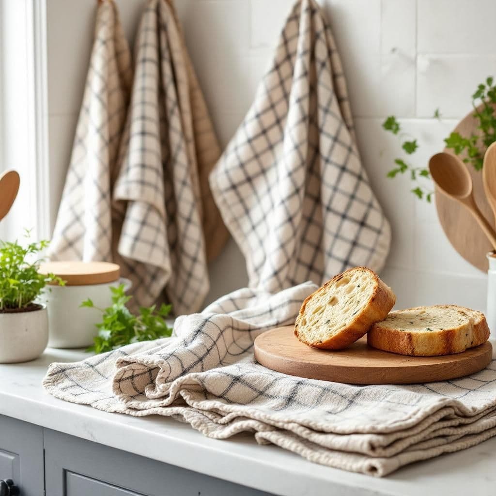 Kitchen Textiles - Lifestyle & Cozy candle photography idea