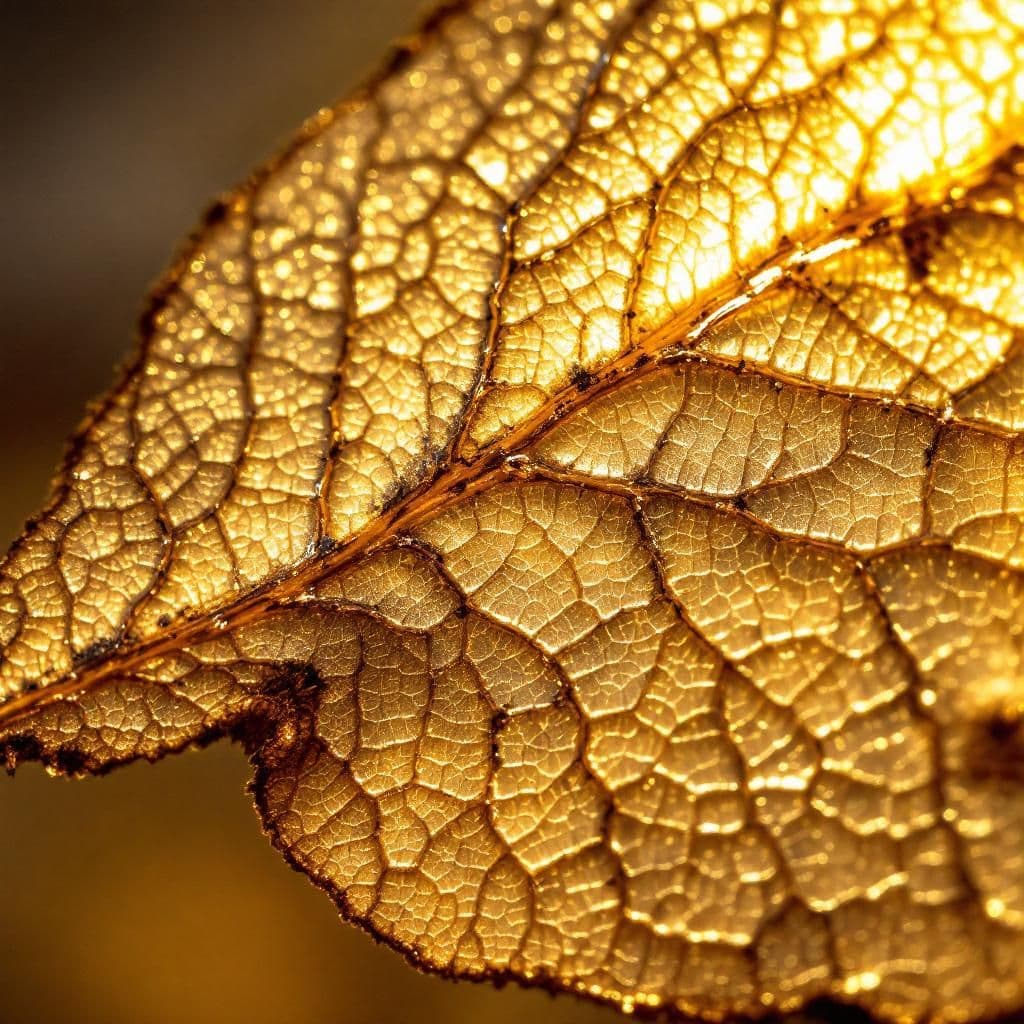Dried Leaf Veins - Rustic & Natural candle photography idea